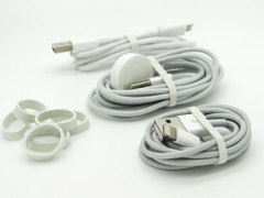 White Elastic Bands for mobile phone power supply